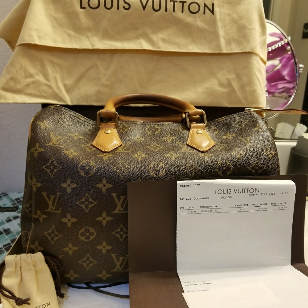 ❤ Authentic Louis Vuitton Speedy 30 w Receipt!